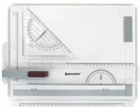 Доска чертежная А4, 370х295 мм, с рейсшиной и треугольником, BRAUBERG, 210535