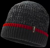 Шапка водонепроницаемая Dexshell Cuffed Beanie, DH353RED черная с красной полоской, размер S/M, DH353REDSM