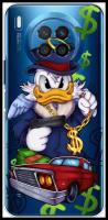 Силиконовый чехол на Huawei Nova 8i / Хуавей Нова 8i "Scrooge McDuck with a Gold Chain", прозрачный