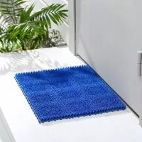 Покрытие ковровое щетинистое без основы "Травка", 40х53 см, цвет синий