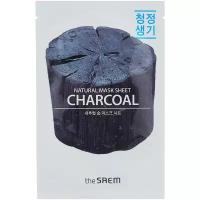 The Saem Natural Mask Sheet Charcoal тканевая маска с древесным углем