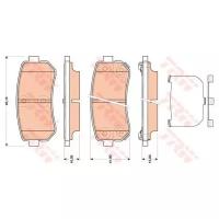 Дисковые тормозные колодки задние TRW GDB3474 (1 шт.)