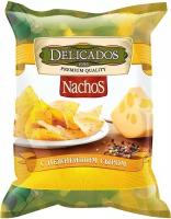 Упаковка 15 штук Чипсы кукурузные Delicados Nachos с сыром пак 150г