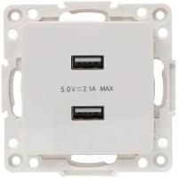 Розетка USB 2-м Стокгольм 2.1А механизм бел. PROxima EKF EYR16-028-10-2USB