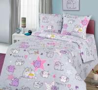 Комплект постельного белья для детей, Бязь "Элис Текстиль": Котики Мяу-мяу 1.5-спальный, хлопок