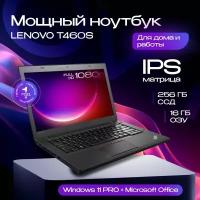 Lenovo T460S Ноутбук 14.1", Intel Core i5-6200U (2.3 ГГц), RAM 16 ГБ, SSD 256 ГБ, Intel HD Graphics 520, Windows 11 PRO