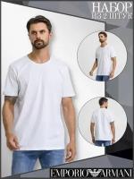 Набор мужских футболок 2в1 (белый) Emporio Armani 111647_CC722 04710 L (50)