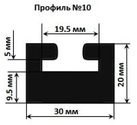 10-64.00-0-01-01 Склиз гусеницы для снегохода ARCTIC CAT, профиль №10, 162см, черный (Garland)