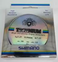 Леска SHIMANO technium 0.16 мм. 3.25 кг. 100 м. рыболовная летняя