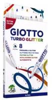 Giotto Набор фломастеров "TURBO GLITTER", 8 цв