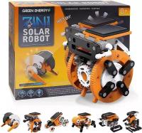 Робот-конструктор на солнечной батарее 7 в 1 Solar Robot Kit Green Energy Stem / Интерактивная игрушка / Электронный конструктор / Головоломка