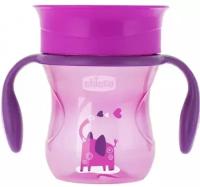 Чашка-поильник CHICCO Perfect Cup 12мес+, 200 мл, розовый/слоник