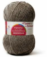 Пряжа для вязания из Троицка 'Деревенька' 100гр. 170м. (100% шерсть) (371 натуральный серый), 10 мотков