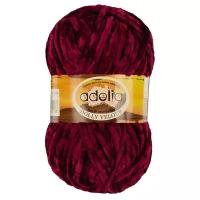 Пряжа Adelia Пряжа ADELIA "DOLLY VELOUR" 100% микрополиэстер 5 шт.х100г 93м, 100 г, 93 м, 5 шт., №17 вишневый 93 м