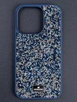 Чехол Swarovski на iPhone 13 Синий