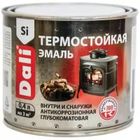 Эмаль DALI термостойкая, матовая, черный, 0.5 кг, 0.4 л, 1 шт