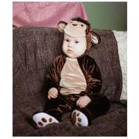 Карнавальный костюм для детей Baby-suit Обезьянка, бархат, DK14.1, коричневый, размер 62