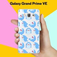 Силиконовый чехол на Samsung Galaxy Grand Prime VE Акулы / для Самсунг Галакси Гранд Прайм ВЕ Дуос