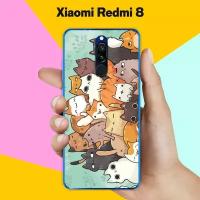 Силиконовый чехол на Xiaomi Redmi 8 Много котов / для Сяоми Редми 8