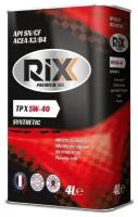 Моторное масло RIXX TP X 5W-40 синтетическое 4 л