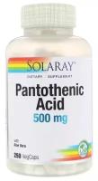 Solaray Pantothenic Acid 500 mg (Пантотеновая кислота 500 мг) 250 растительных капсул (Solaray)