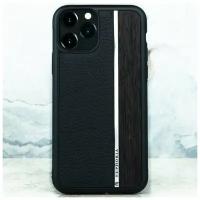 Чехол iPhone 13 mini - Euphoria Leather Metal Wood