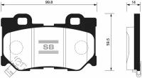 Колодки тормозные задние Sangsin Brake для INFINITI FX35/FX37/FX50/G37 / NISSAN Z350 08->, SP1472, 4 шт