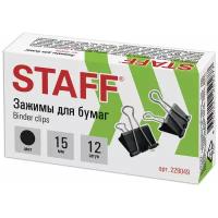 STAFF Зажимы для бумаг 15 мм (229049/50)