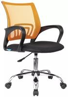 Кресло офисное Helmi HL-M95 R (695) "Airy", СН, спинка сетка оранжевая/сиденье ткань TW черная, пиастра