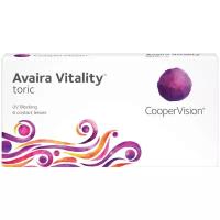Астигматические линзы CooperVision Avaira Vitality toric (6 линз) Ось 170, Оптическая сила цилиндра -2.25 +3.25 R 8.5, двухнедельные, прозрачные