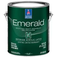 Краска акриловая Sherwin-Williams Emerald Interior Flat Acrylic Latex моющаяся матовая