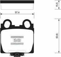 Колодки тормозные задние Sangsin Brake SP1554