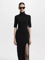 Трикотажное платье миди LOVE REPUBLIC 3359378537/50, цвет черный, размер XXS
