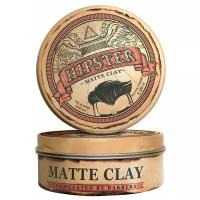 Hipster Глина для укладки волос Matte Clay с сильной фиксацией и матовым эффектом, 100 ml