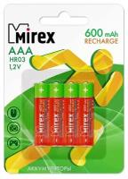 Аккумулятор ААА Mirex HR03 800мА-ч Ni-Mh в блистере 4шт