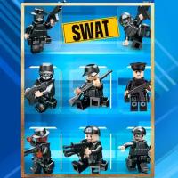 Набор минифигурок Военные Солдаты Спецназ с полным комплектом оружия / совместим с Лего, 8 штук