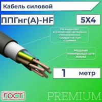 Кабель электрический безгалогенный ГОСТ 31996-2012 ППГнг(А)-HF 5х4 - 1 м