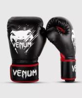 Детские боксерские перчатки тренировочные Venum Contender - Black/Red (6 oz)