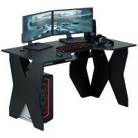 MFMaster игровой стол Форсаж-1, ШхГхВ: 140х89.2х73 см, цвет: черный/черный