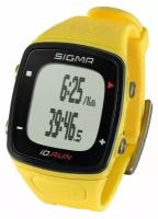 Пульсометр SIGMA iD. RUN, жёлтый, 6 функций, GPS, USB- кабель, до 6 часов, yellow, SIG_24810