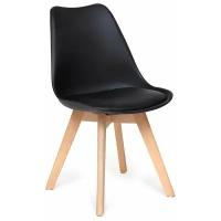 Стул обеденный Tetchair Secret De Maison TULIP (mod. 73) / 1 шт в упак. (дерево/пластик/ПУ, 48.5*52.5*83cм, черный)