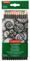 Карандаши чернографитные Derwent Academy, Sketching Hang Pack, 12 штук, 5H-6B (2300412)