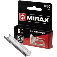 Скобы Mirax 3153-06 тип 53 для степлера, 6 мм