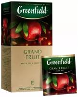 Чай GREENFIELD "Grand Fruit" черный с гранатом, гибискусом, розмарином, 25 пакетиков в конвертах по 1,5 г, 1387-10