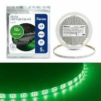 Cветодиодная LED лента Feron LS603, 60SMD(2835)/м 4.8Вт/м 5м IP20 12V зеленый