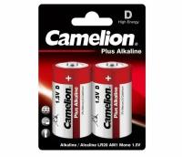 Батарейка алкалиновая Camelion LR20 Plus Alkaline BL-2 (LR20-BP2) батарейка,1.5В