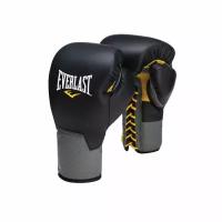 Перчатки тренировочные на шнуровке Everlast Pro Leather Laced 10oz черные