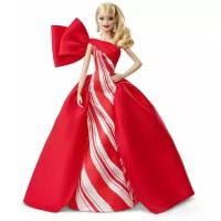 Кукла Barbie Праздничная 2019 Блондинка, 29 см, FXF01 красный