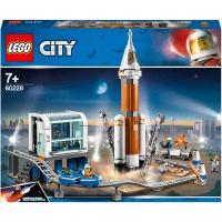 Конструктор LEGO City 60228 Ракета для запуска в далекий космос и пульт управления запуском, 837 дет