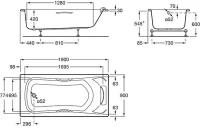 Акриловая ванна Roca BeCool 190x90 с отверстиями для ручек (ZRU9303020)